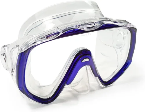 Vista 5 de Tilos Titanica, máscara de lente única para buceo y snorkel (negro, adulto)