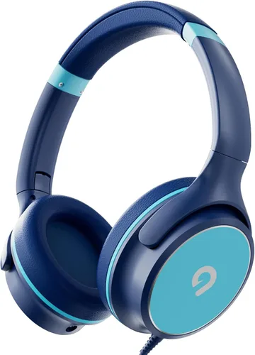 Vista 12 de ADOOPE - Auriculares para niños con cable, conector de 3,5 mm, control de volumen seguro de 85/94 dB, micrófono incorporado, auriculares