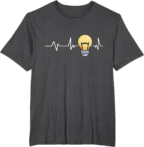 Vista 57 de Bombilla Heartbeat bombilla regalo bombilla bombilla camiseta Negro
