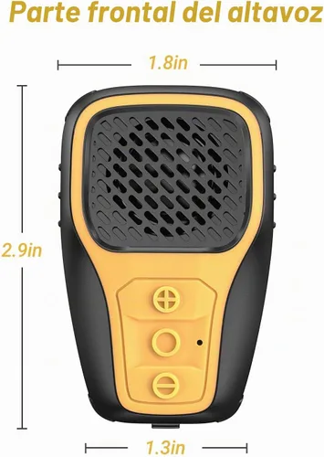 Vista 7 de INGA Altavoz Bluetooth portátil, altavoces mini impermeables con clip IP67, compatible con Siri y Google Assistant, altavoz con clip inalámbrico