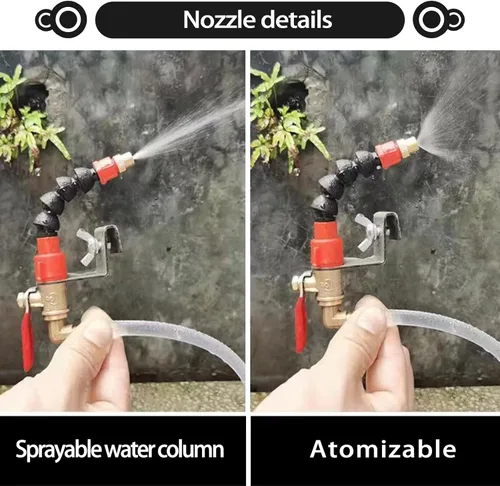 Vista 7 de Sistema de nebulización para máquina de corte, pulverizador de agua, boquilla de eliminación de polvo ajustable, ladrillo de nebulización
