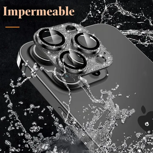 Vista 3 de YWXTW Protector de lente de cámara para iPhone 13 Pro/iPhone 13 Pro Max, [Diseño Brillante de 4.ª Generación Nuevo] Protector de pantalla de lente
