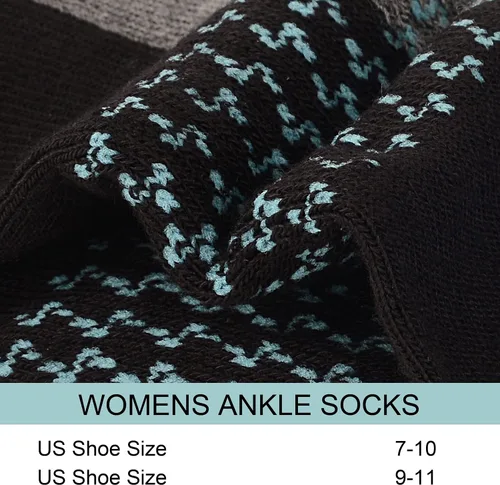 Vista 3 de VRD Womens Ankle Socks, Bamboo Rayon 6-Pairs Athletic Running Low Cut Socks With Tab