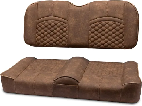 Vista 7 de MODZ® FS1 Custom Golf Cart Asiento Delantero para Yamaha Drive2 - [2017-Up] - [Añadir $40] - Base Marrón - Patrón Cobra