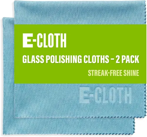 Vista 11 de E-Cloth - Paños para vidrio y pulido, limpiador de vidrio de microfibra premium, ideal para ventanas, vidrio y espejos, lavable y reutilizable