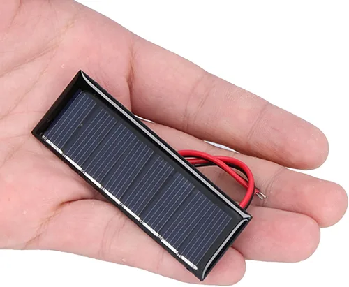 Vista 2 de 2 paneles solares de 4 voltios, panel solar portátil, panel solar flexible de polisilicio con alambre electrónico placa solar de polisilicio