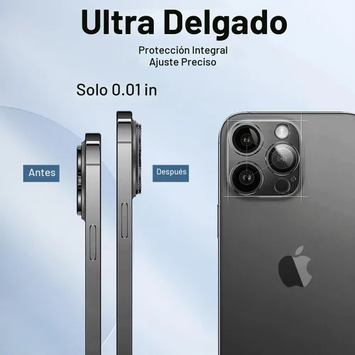 Vista 3 de T Tersely Paquete de 2 protectores de lente de cámara diseñados para iPhone 14 Pro/iPhone 14 Pro Max, protector de cámara de metal de aleación
