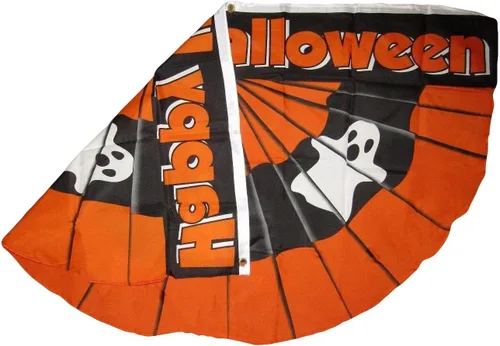 Vista 2 de Trade Winds Bandera de 3 x 5 pulgadas, diseño de fantasmas de fantasmas y fantasmas de 3 x 5 pies, ojales prémium resistentes a la decoloración