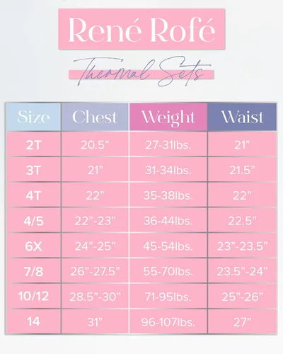 Vista 6 de Rene Rofe Girls' Thermal Underwear Set - 2 Piece Waffle Knit Top and Long Johns (2T-16)