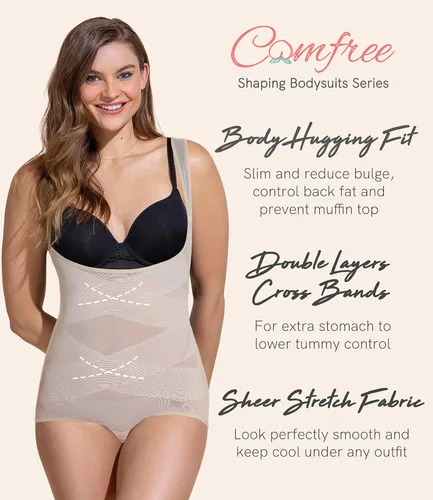 Vista 2 de COMFREE Body para mujer con control de barriga y adelgazamiento