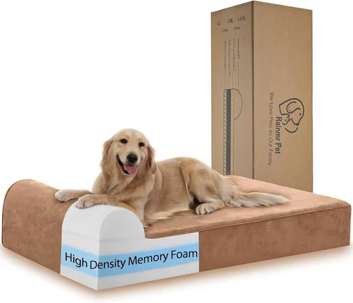 Vista 4 de Funda para cama para perro grande Rainmr - Funda de repuesto grande para cama de espuma viscoelástica para mascotas, forro para cama para perros