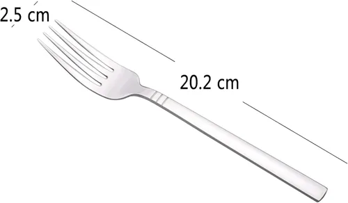 Vista 2 de Morcte Tenedor de cena de acero inoxidable, tenedor de 12 piezas