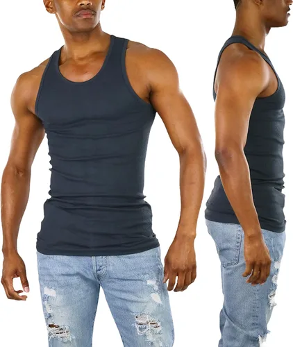 Vista 4 de ToBeInStyle Camiseta larga sin mangas para hombre