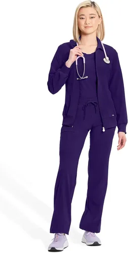 Vista 16 de Infinity by Cherokee 2391A - Chaquetas médicas con cremallera frontal para mujer, tela elástica en 4 direcciones