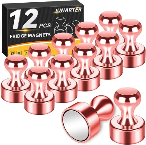 Vista 14 de Paquete de 20 Chinchetas Magnéticas, Imanes Negros Fuertes para Refrigerador, Imanes para Pizarra Blanca, Imanes para Refrigerador Fuertes, Imanes