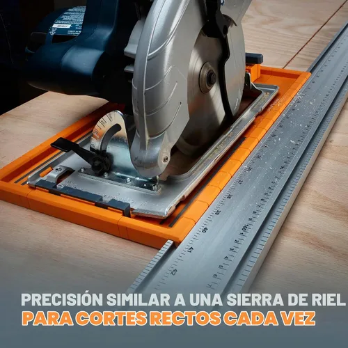 Vista 5 de BORA Guía de sierra circular RT de placa de sierra NGX, para cortes rectos, diseñada para su uso con el sistema de borde de abrazadera BORA NGX