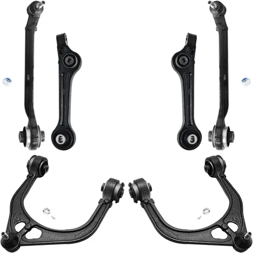 Vista 2 de Detroit Axle - Kit de brazos de control delanteros para tracción trasera para Chrysler 300 Dodge Challenger Charger 11-14, brazos de control, barras