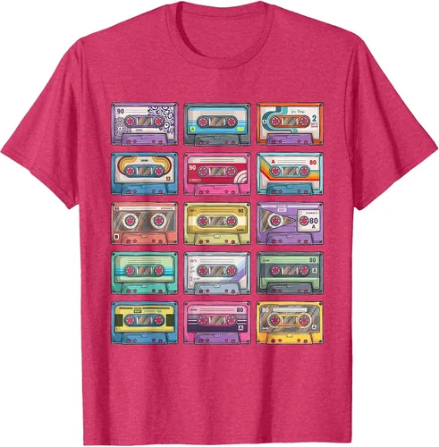 Vista 33 de Vintage Cassette Tapes Collection 80's 90's Music Mixtape T-Shirt Asphalt Grey