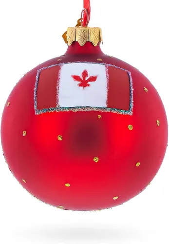 Vista 2 de Old Montreal, Montreal, Canadá, bola de cristal adorno de Navidad 3.25 pulgadas