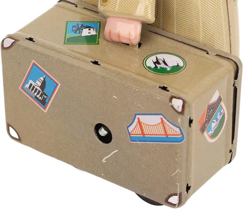 Vista 8 de Juguete de cuerda para arriba, juguete de viaje que camina nostálgico, retro, juguete de relojería para adultos, colección de hojalata, juguete