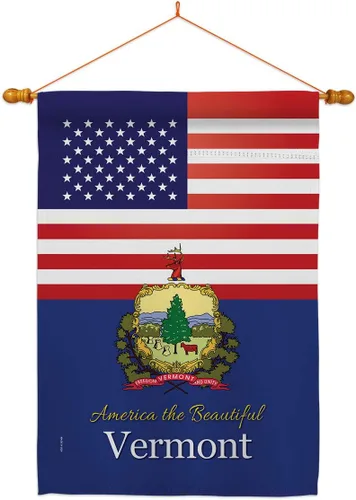 Vista 10 de US Vermont Garden House - Juego de banderas de Estados Unidos, Estados Unidos, Territorios Americanos, República, país, área particular, pequeña