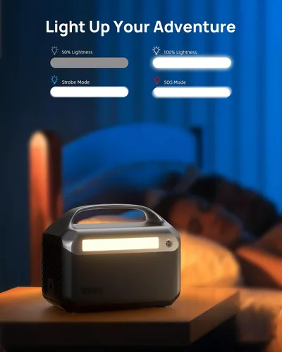 Vista 7 de Estación de energía portátil de 90,000mAh, batería de respaldo LiFePO4 de 288Wh con 2× salidas de CA de onda sinusoidal pura de 350W (pico de 600W)