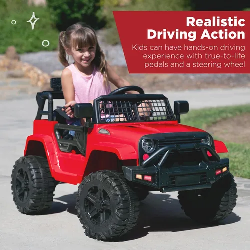 Vista 2 de Best Choice Products - Auto de 12 V para niños con control remoto para Rojo
