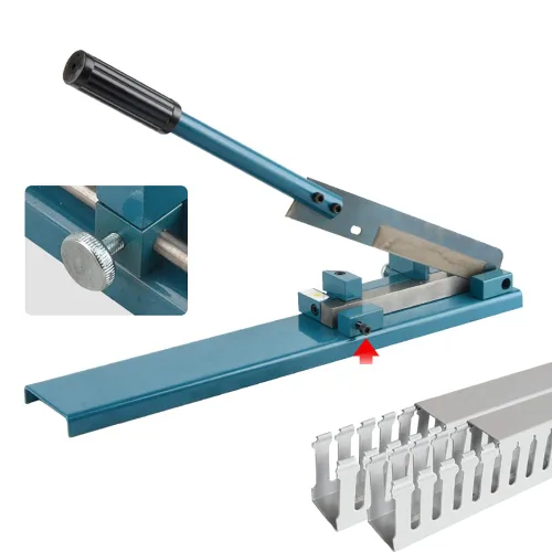 Vista 4 de Cortador de PVC Trunking Conducto de cableado de plástico manual pesado Máquina de corte ajustable de ángulo de 45 ° 90 ° Dispositivo de corte