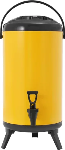 Vista 11 de Dispensador de bebidas con aislamiento de acero inoxidable, dispensador de bebidas calientes con grifo, dispensador térmico de bebidas frías