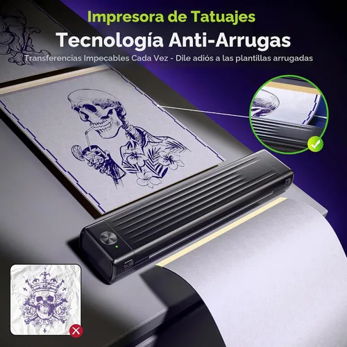 Vista 3 de Itari Kit de impresora de plantillas de tatuaje con papel de transferencia Negro