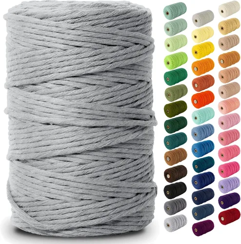 Vista 118 de Nook Theory Hilo de macramé de 3mm 109 yardas - Cuerda de macramé suave de 4mm, 5mm perfecta para nudos - Suministros de macramé para colgadores