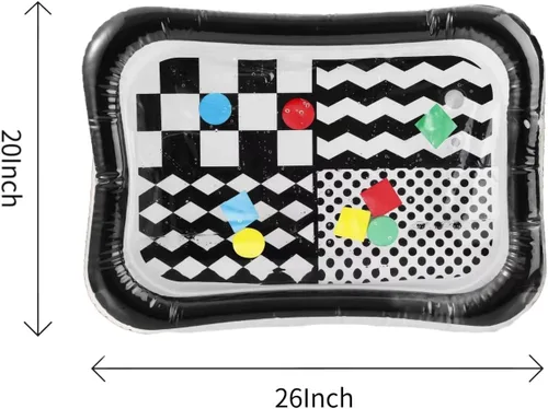 Vista 3 de PandaEar Paquete de 2 Alfombrillas de Agua para Tiempo Boca Abajo para Bebé, Alfombrillas de Juego de Agua Inflables Juguetes para Bebés Recién