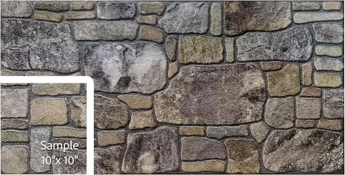Vista 26 de Dundee Deco Paneles de pared 3D: revestimiento de pared marrón cobre con aspecto de piedra sepia, revestimiento de espuma de poliestireno