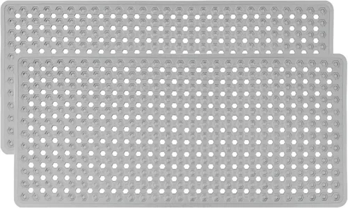 Vista 41 de GORILLA GRIP - Alfombrilla patentada cuadrada para cabina de ducha, alfombrillas pequeñas para el piso de la bañera para duchas de pie, ventosas