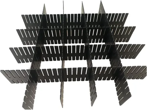 Vista 9 de Organizador de cajones de plástico para bricolaje, 8 unidades, divisores de cajones ajustables para el hogar, calcetines, ropa interior, suministros