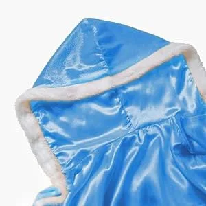 Vista 5 de Sunolga Fur Princess Hooded Cape Cloak Costume Kid Toddler Costume Dress Up for Halloween Christmas Carnival Cosplay