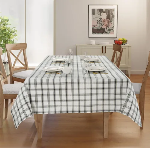 Vista 21 de Mantel de mesa rectangular - Cubierta de mesa - Algodón con costura mitrada - Fundas de mesa a cuadros para cocina, comedor, bodas, decoraciones
