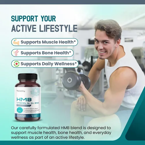 Vista 9 de Advanced HMB 5 en 1 para masa muscular y apoyo de recuperación, 180