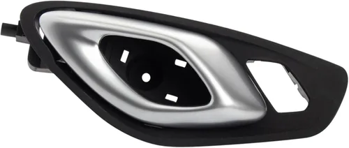 Vista 96 de TRQ Manija de puerta interior delantera izquierda cromada y negra para el lado del conductor compatible con Ford F-150 2012-2014