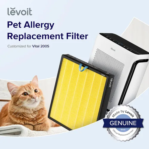 Vista 3 de LEVOIT Vital 200S - Purificador de aire de repuesto para alergias a mascotas, 3 en 1 True HEPA, activado de alta eficiencia y filtro de repuesto