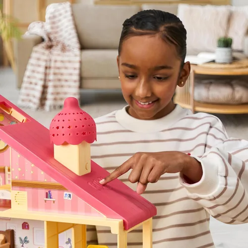 Vista 4 de Bluey Light and Surprise Heeler House, 28 pulgadas de alto, juguete