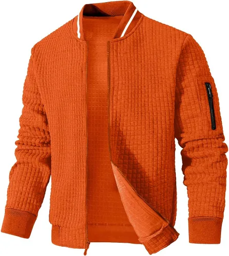 Vista 6 de Chaqueta ligera para hombre, chaqueta bomber casual, chaqueta universitaria