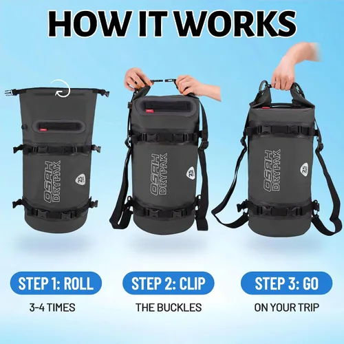 Vista 9 de Bolsa de lona impermeable de 40L y bolsa seca de 25L