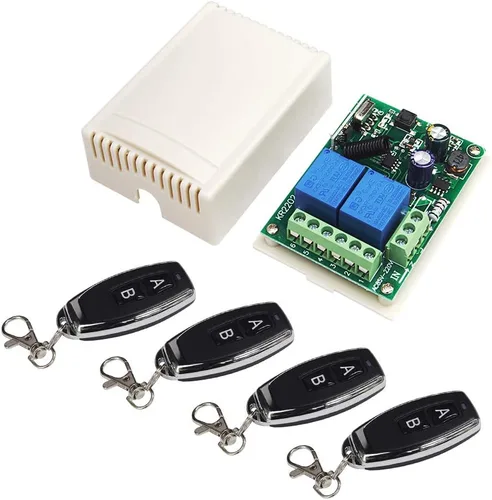 Vista 11 de QIACHIP DC 5V 6V 12V 24V 36V 48V 60V Motor Eléctrico Avance y Reversa Control Remoto Inalámbrico RF Módulo de Relé Interruptor, Receptor 433Mhz
