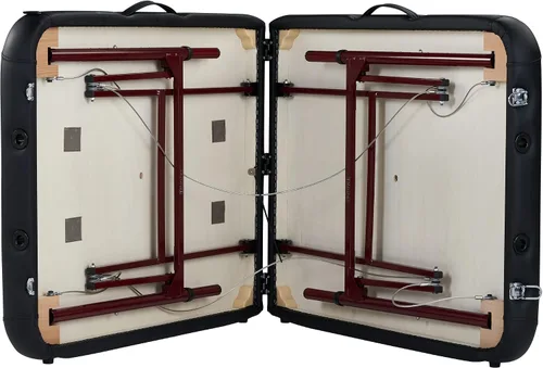 Vista 6 de Master Massage Zephyr - Mesa de masaje portátil y ligera, mesa de tatuaje, cama de spa (negro, granate)
