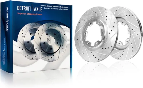 Vista 11 de Detroit Axle - Rotores de freno delanteros para Lexus GS350 GS430 GS450h GS460 IS200t IS250 IS300 IS350 Reemplazo de rotores de freno perforados