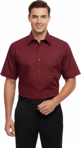 Vista 3 de Allsense Camisa de vestir de manga corta de ajuste regular para hombre