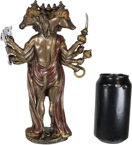 Vista 8 de Ebros Mystic Yogi Panchamukhi Hanuman Figura 9.75 pulgadas de alto mono de cinco caras Ramayana hindú Dios Iluminación oriental Vastu escultura