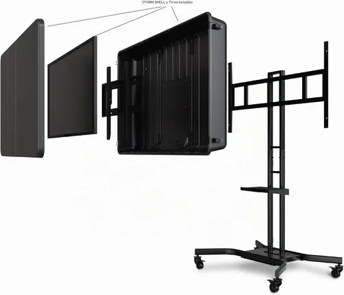 Vista 2 de Storm Shell Carro rodante Ourdoor para gabinetes de TV Storm Shell