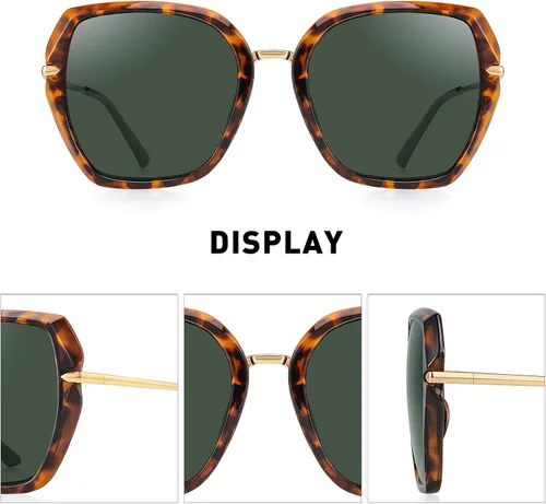 Vista 3 de OLIEYE - Lentes de sol polarizados para mujer, con protección UV400, anteojos de moda